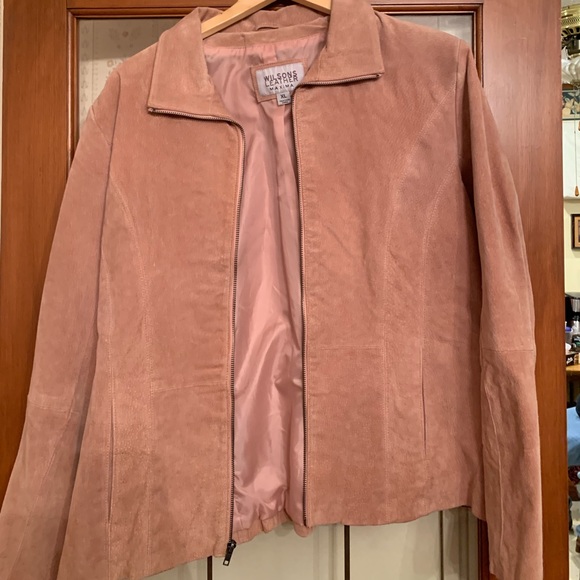 Pink leather jacket - Picture 2 of 3